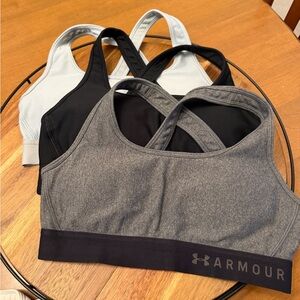 Under Armour Sports Bras - Gray, Black, Light Blue